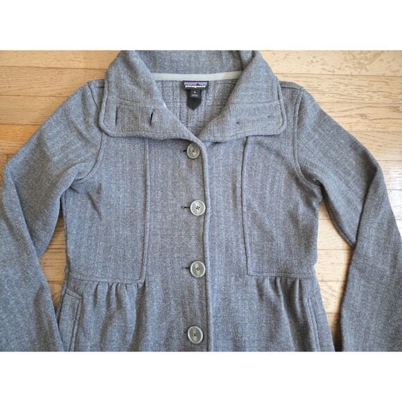 Patagonia Better Sweater Coat Womens Medium Gray Mock Neck - Picture 2 of 7